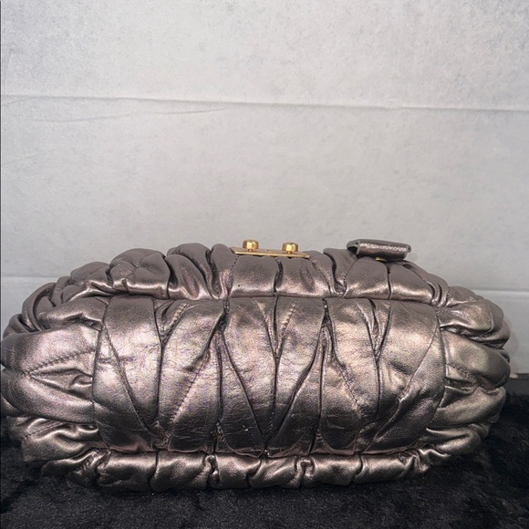 Miu Miu Metallic Silver Satchel - Picture 10 of 10